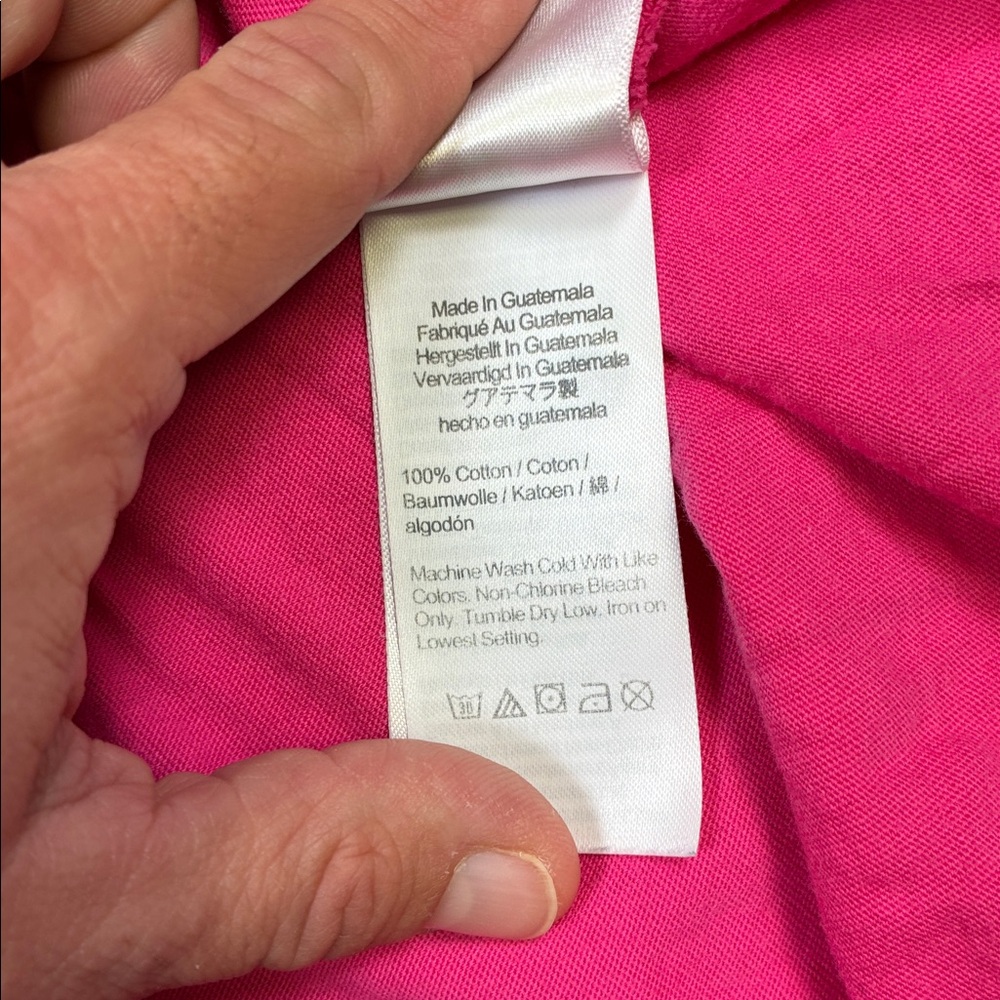 Crewcuts J.Crew Bright Pink Fuchsia Tiered Sleeveless Dress L 10/11 - Picture 6 of 7